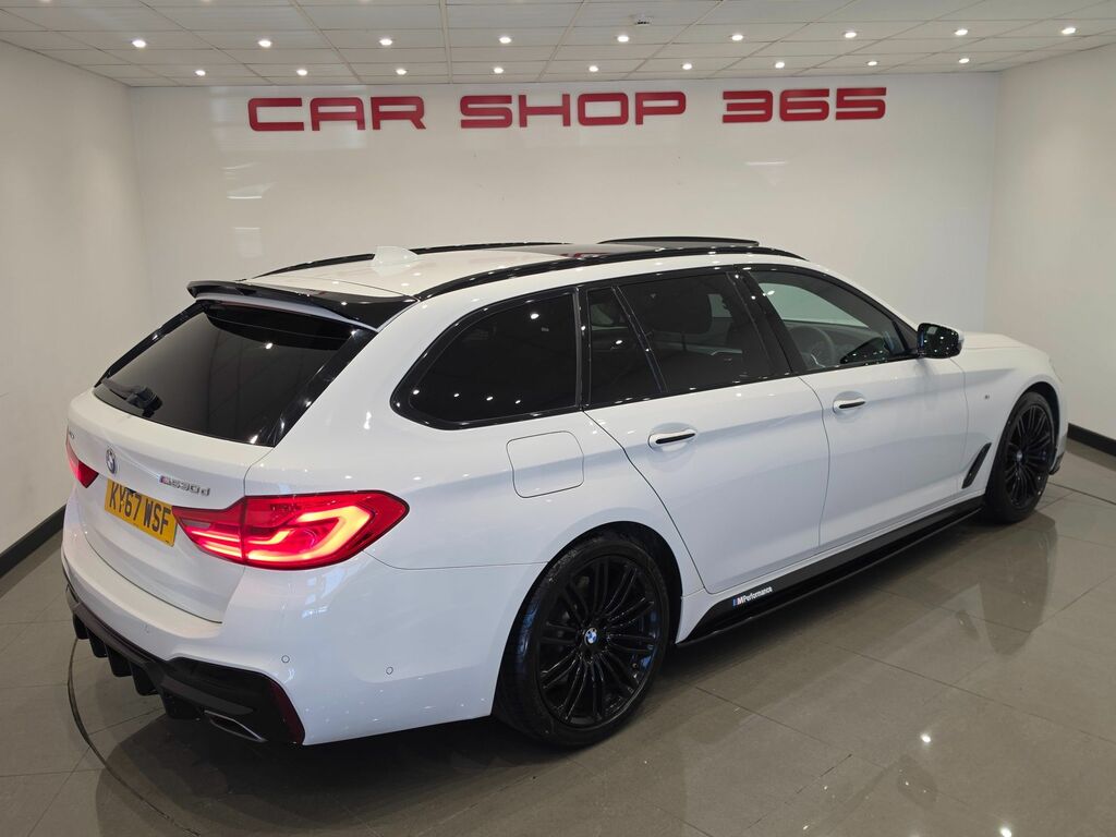BMW 5 Series 530D M Sport Touring KY67WSF White #3
