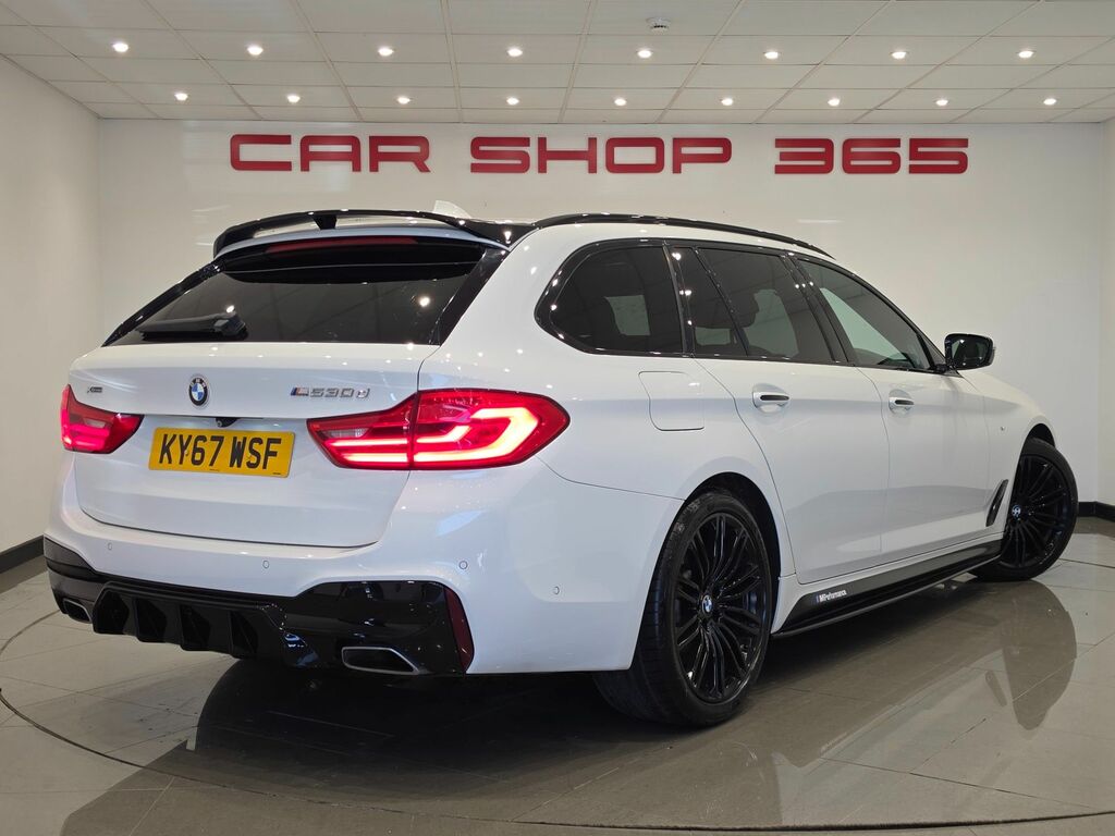 BMW 5 Series 530D M Sport Touring KY67WSF White #4