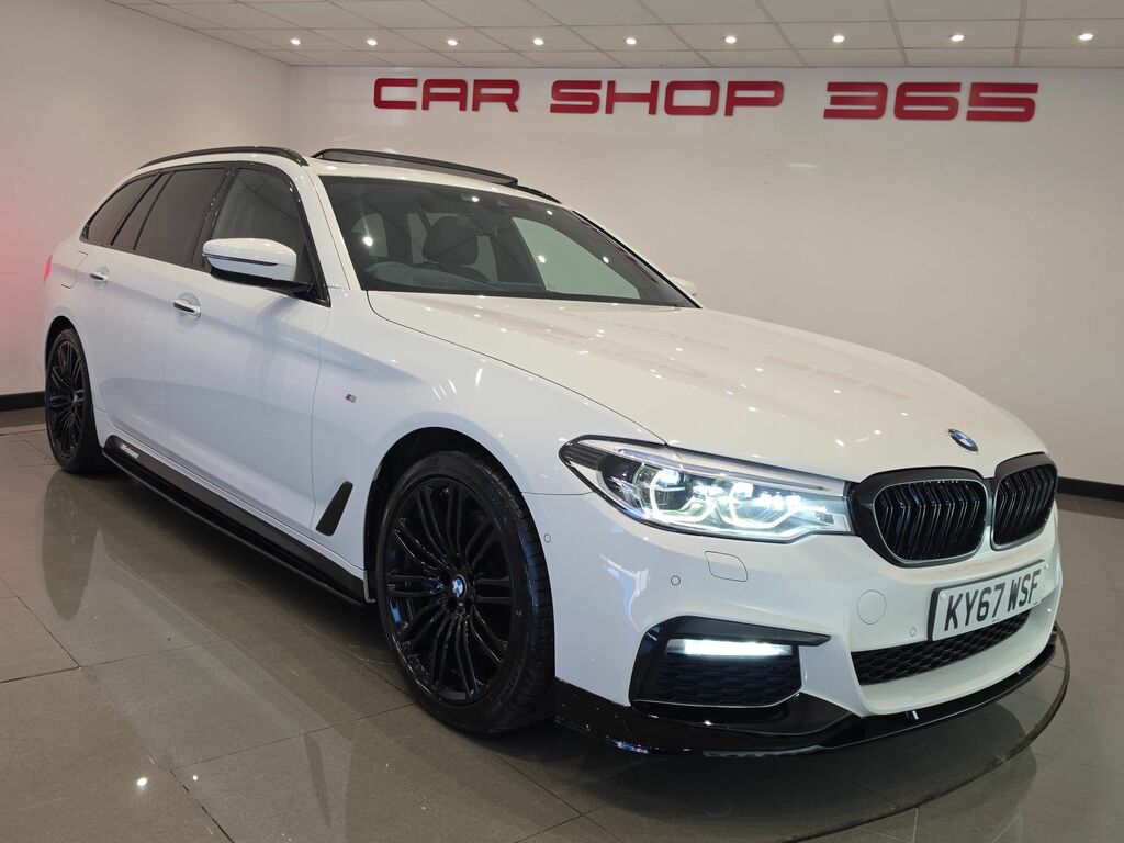 BMW 5 Series 530D M Sport Touring KY67WSF White #5