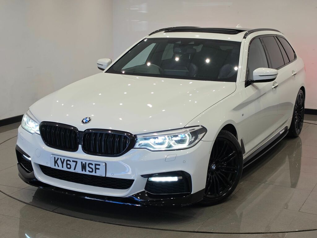 BMW 5 Series 530D M Sport Touring KY67WSF White #2