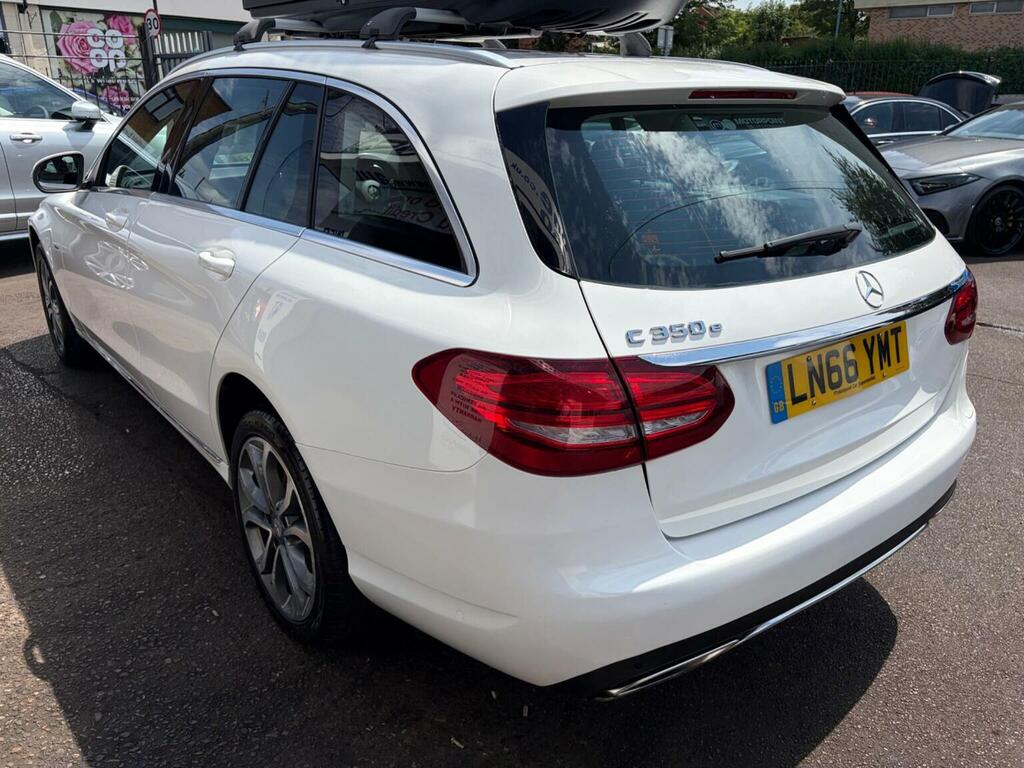 Mercedes-Benz C Class Estate 2.0 C350e 6.4Kwh Sport G-tronic Euro 6 S LN66YMT White #6