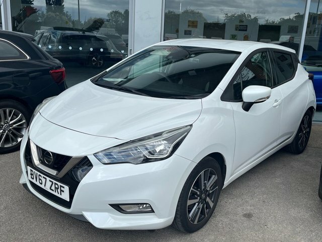 Nissan Micra 1.0 Acenta Hatchback Euro 6 71 BV67ZRF White #2
