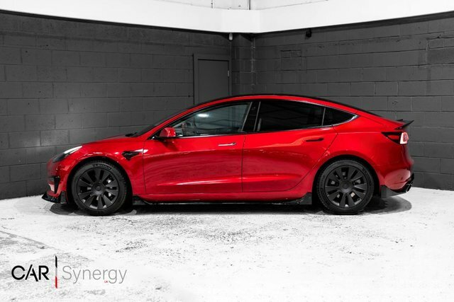 Tesla Model 3 Motor Long Range Saloon BJ70OTV Red #4