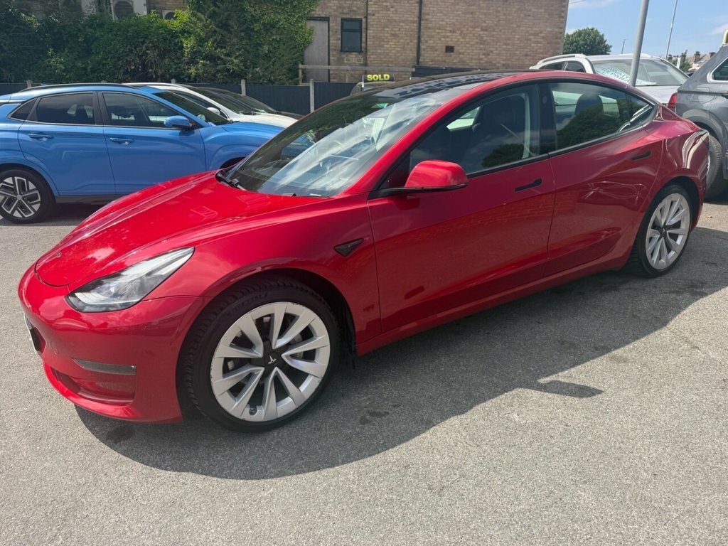 Tesla Model 3 Saloon SG21XNU Red #3