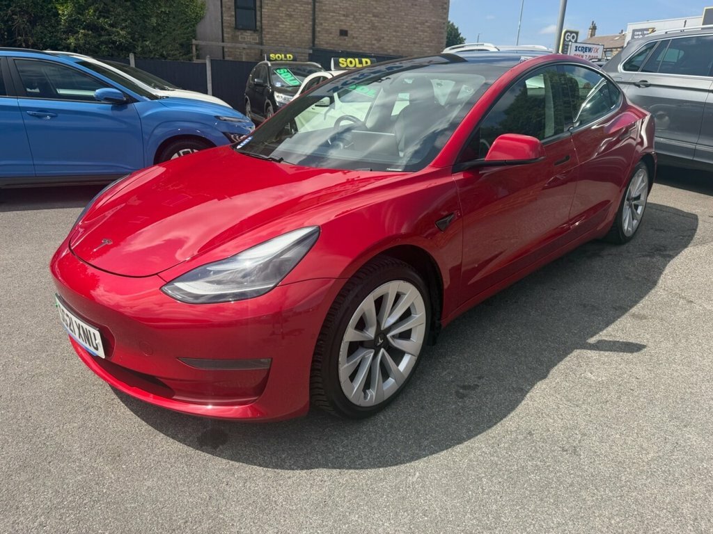 Tesla Model 3 Saloon SG21XNU Red #2