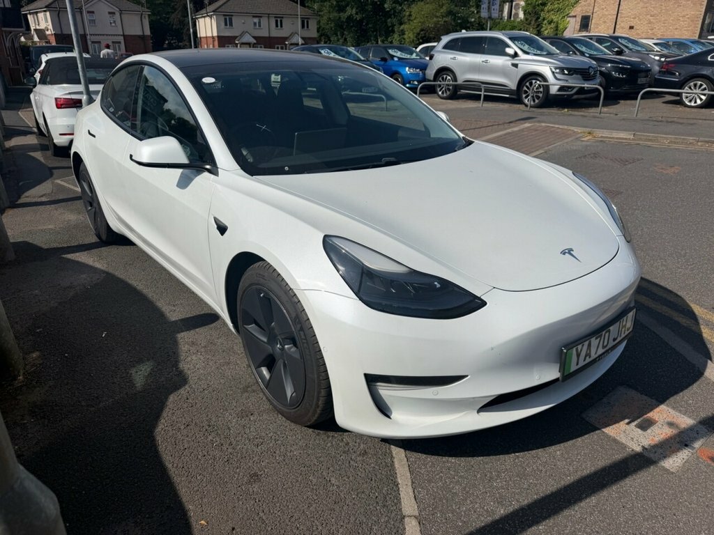 Tesla Model 3 Saloon YA70JHJ White #2