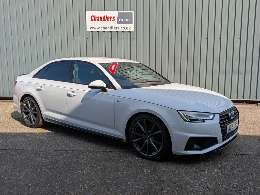 Audi A4 2.0 Tfsi 35 Black Edition Saloon S Tron AG19DZF White
