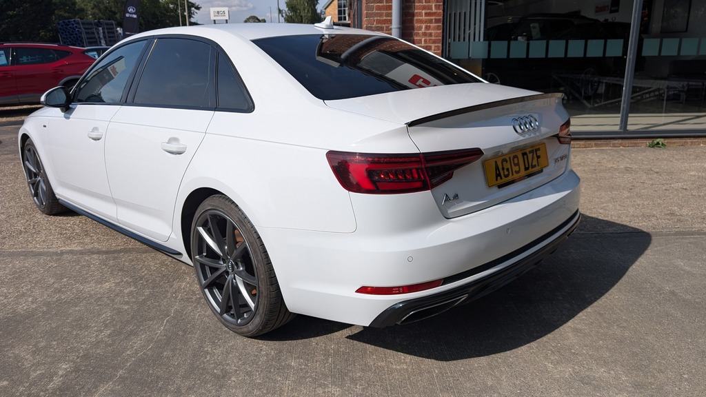 Audi A4 2.0 Tfsi 35 Black Edition Saloon S Tron AG19DZF White #3