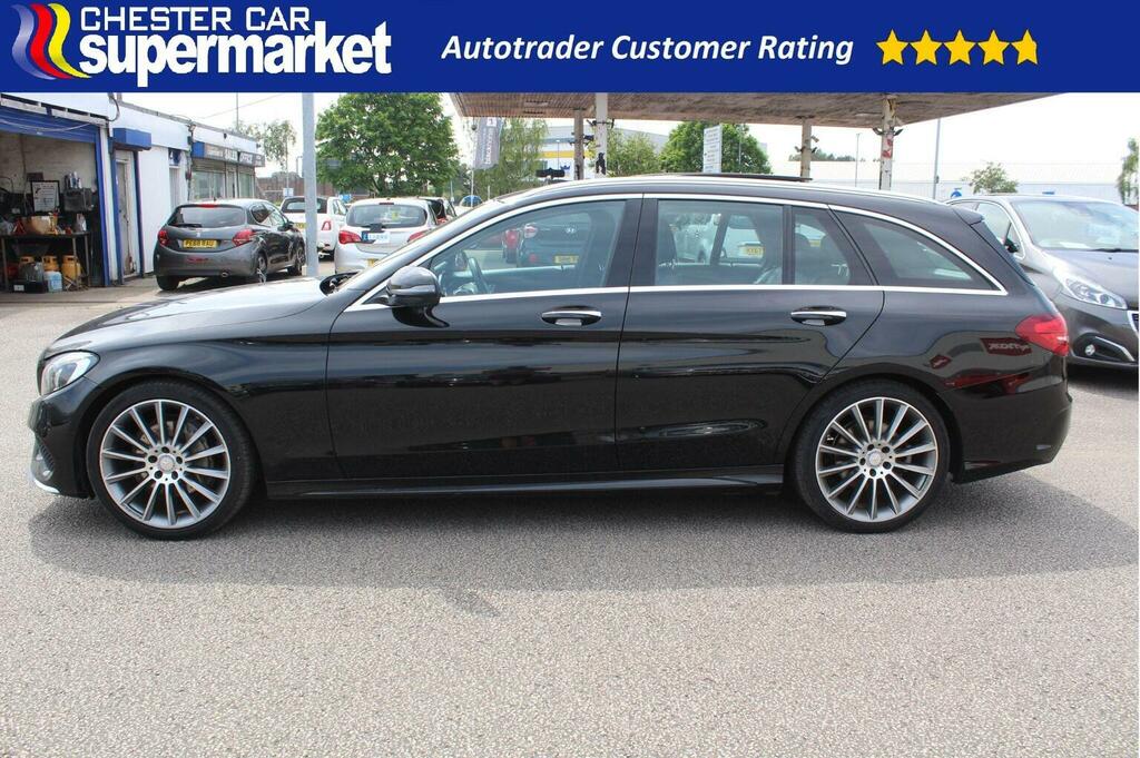 Mercedes-Benz C Class Estate 2.1 C220d Amg Line Premium G-tronic Euro KR17YVH Black #2