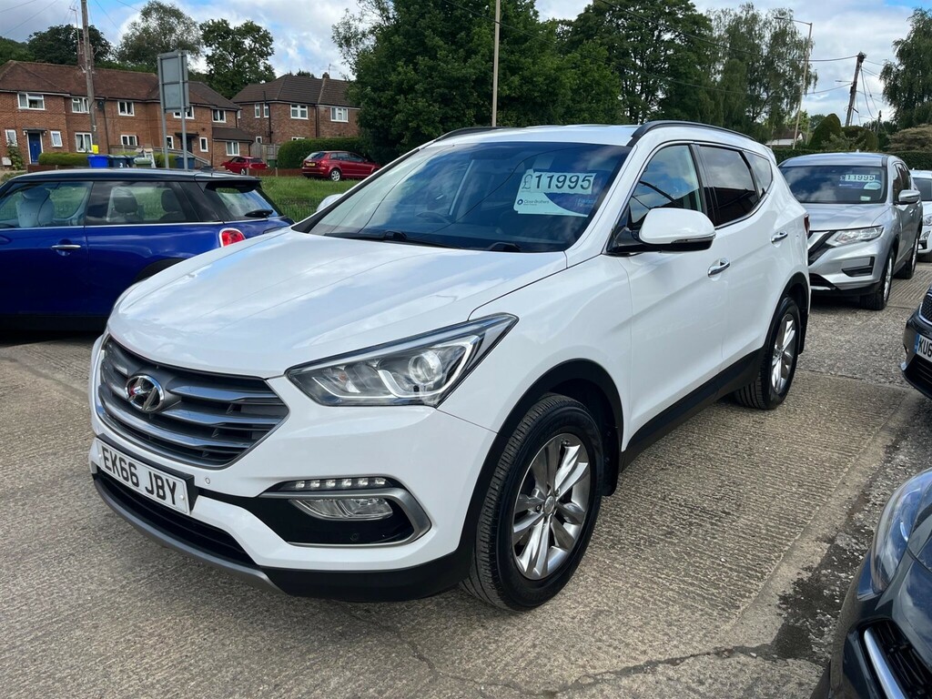 Hyundai Santa Fe 2.2 Crdi Blue Drive Premium 4Wd Euro 6 Ss EK66JBY White #3