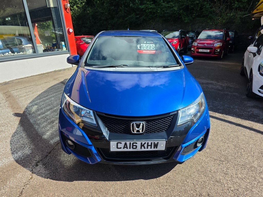 Honda Civic I-dtec Sport Hatchback CA16KHW Blue #2