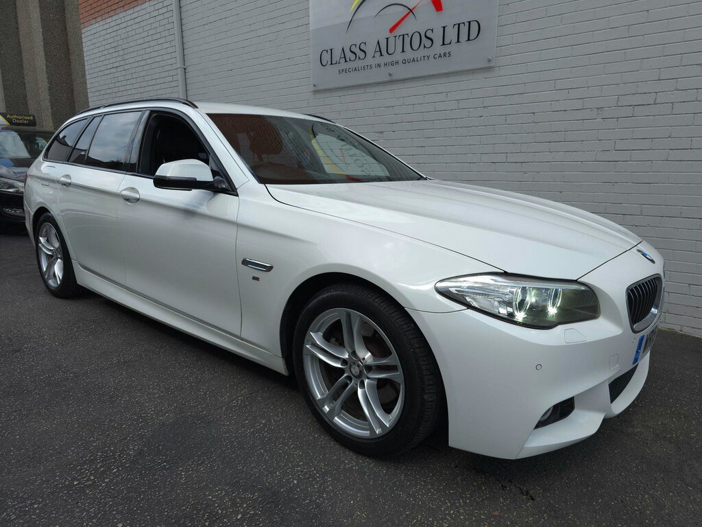 BMW 5 Series 2.0 520D M Sport Touring Euro 6 Ss WR15YGV White #2