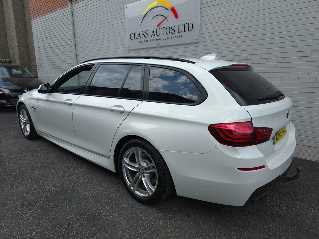 BMW 5 Series 2.0 520D M Sport Touring Euro 6 Ss WR15YGV White #5