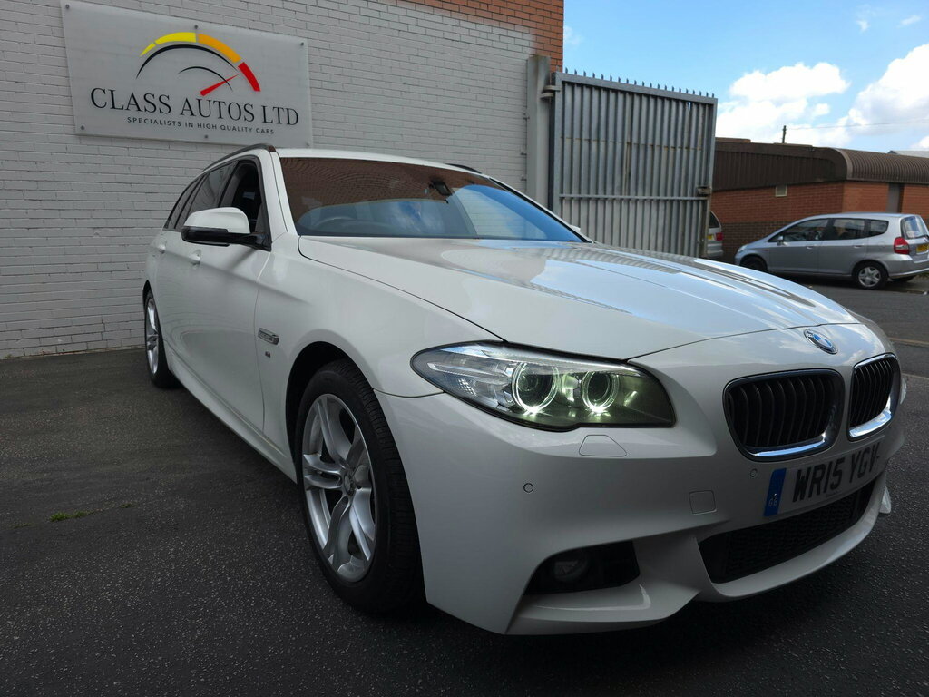 BMW 5 Series 2.0 520D M Sport Touring Euro 6 Ss WR15YGV White #6