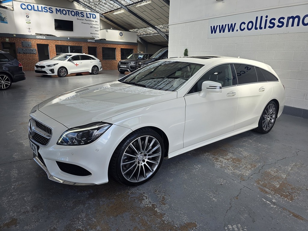 Mercedes-Benz CLS 3.0 Cls350d V6 Amg Line Premium Plus Shooting Br White #4