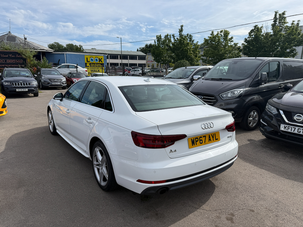 Audi A4 Tfsi S Line WP67AYL White #4