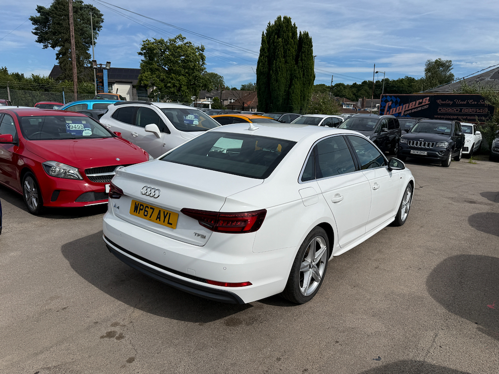 Audi A4 Tfsi S Line WP67AYL White #6