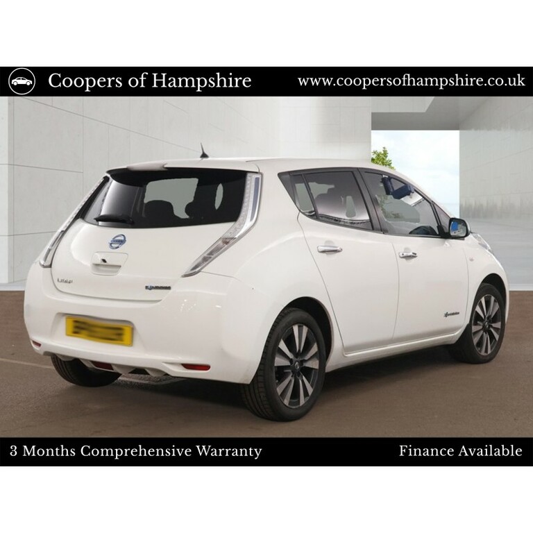Nissan Leaf Electric White #3