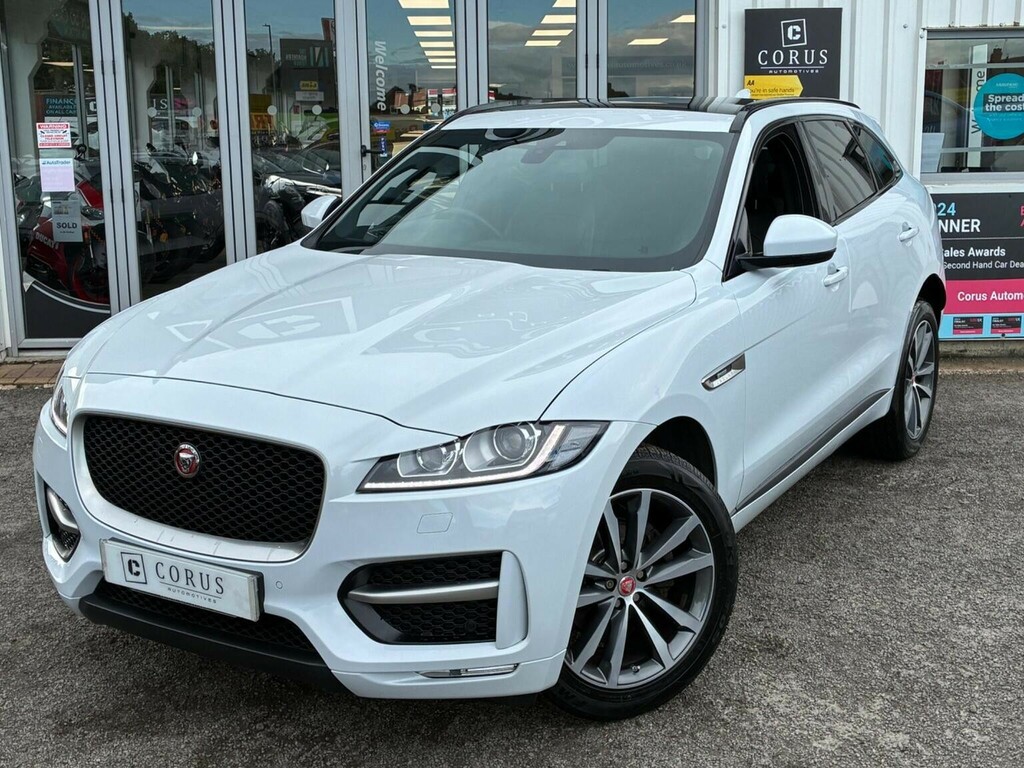 Jaguar F-Pace Suv 2.0 D180 R-sport Awd Euro 6 Ss 20 OY67XFM White #2