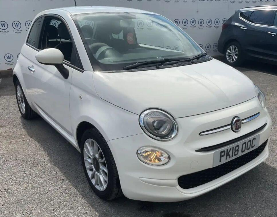 Fiat 500 1.2 Eco Pop Star Euro 6 Ss White