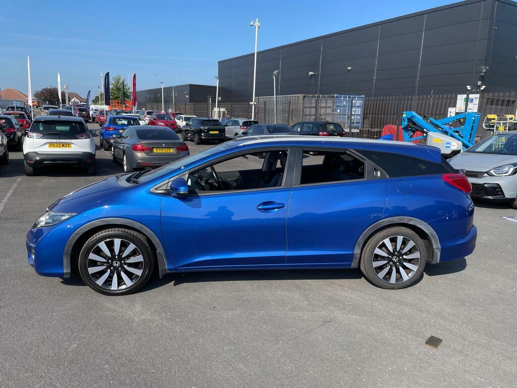 Honda Civic 1.6 I-dtec Sr Tourer Euro 5 Ss FV16KFL Blue #2