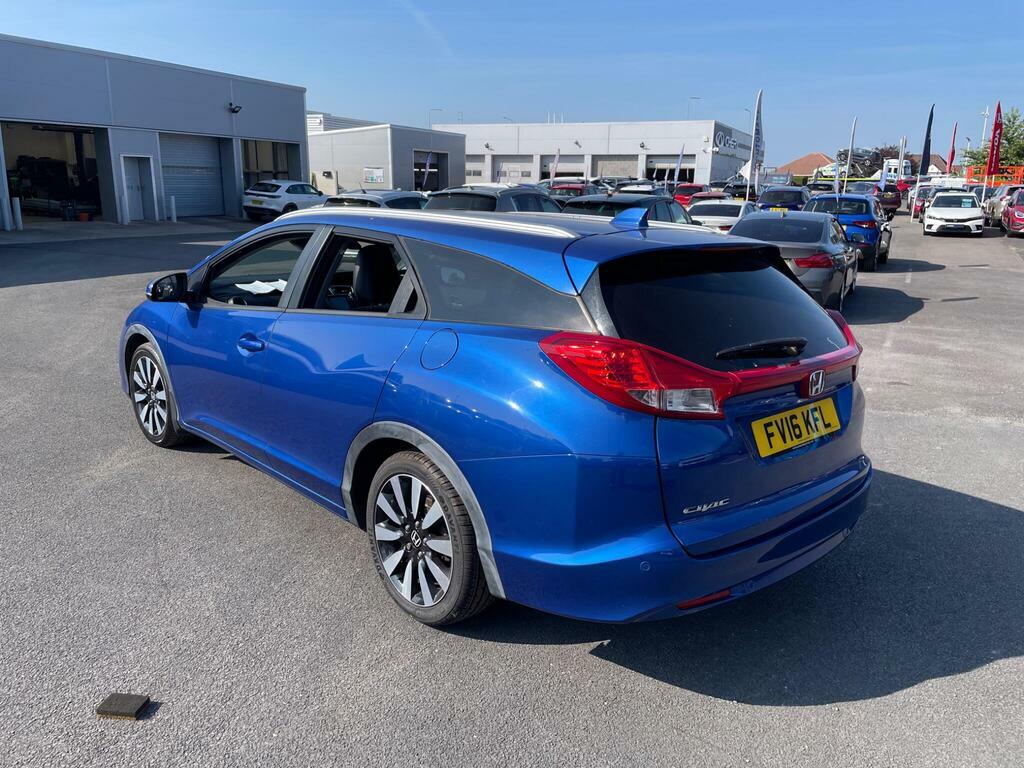 Honda Civic 1.6 I-dtec Sr Tourer Euro 5 Ss FV16KFL Blue #3