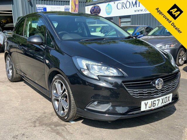 Vauxhall Corsa 1.4I Turbo Black Edition Hatchback Manu YJ67XOX Black