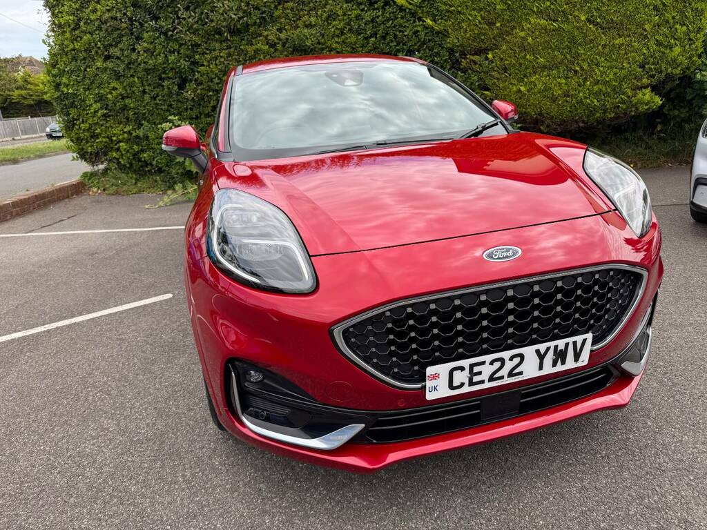 Ford Puma 1.0 Ecoboost Hybr Mhev 155 St-line Vignale Dct CE22YWV Red #4