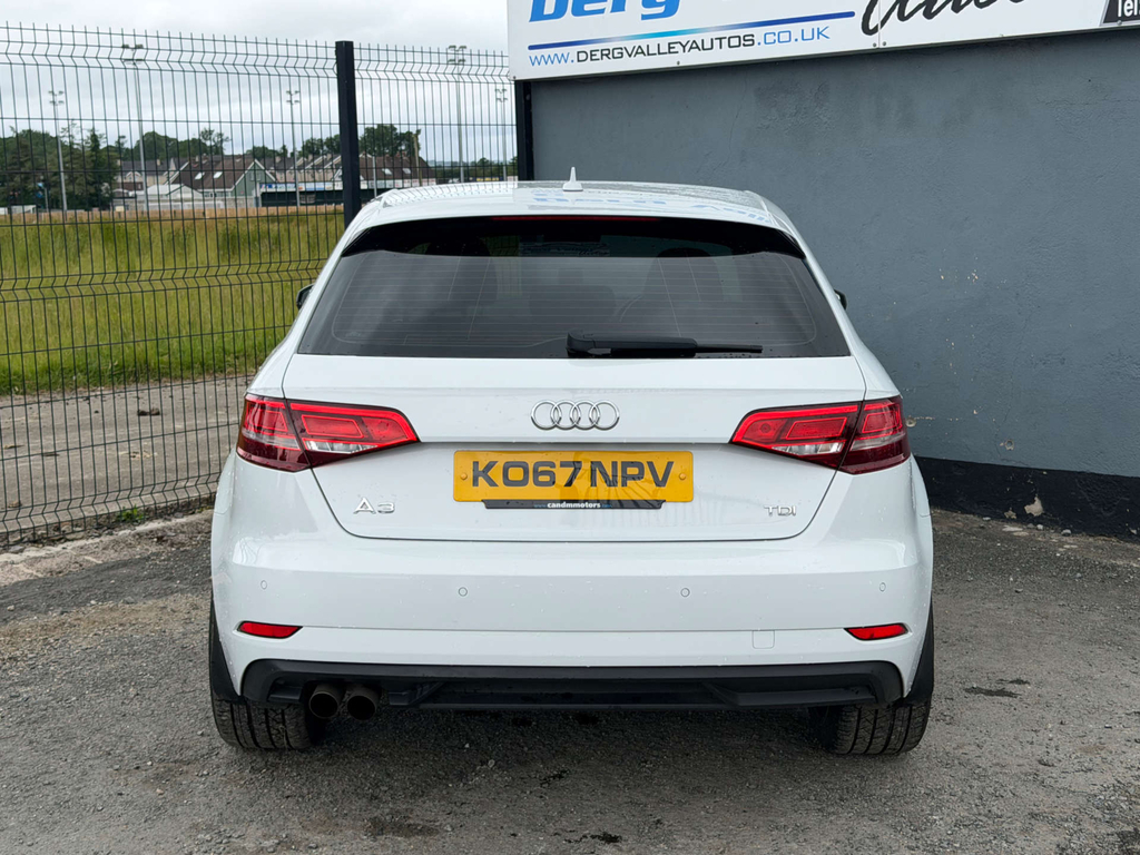 Audi A3 Sportback Se Technik Tdi KO67NPV White #5