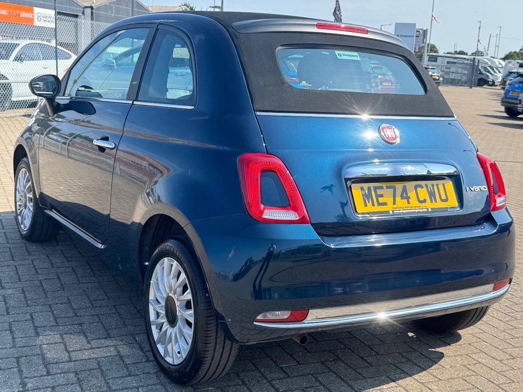 Fiat 500 1.0 Mild Hybrid Convertible ME74CWU Blue #6