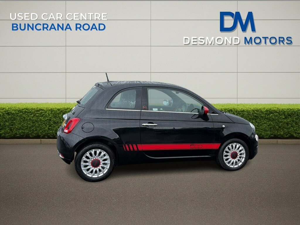 Fiat 500 Red Mhev Black #4