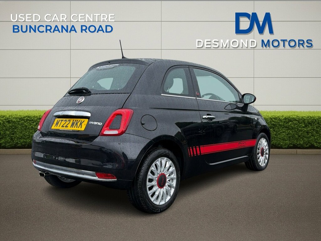 Fiat 500 Red Mhev Black #2