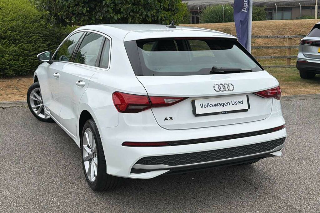 Audi A3 30 Tfsi Sport YY74JHX White #3
