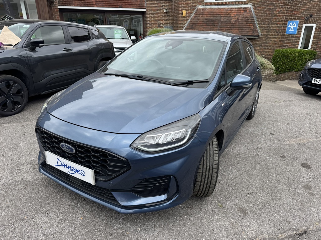 Ford Fiesta 1.0T Ecoboost St-line Hatchback GV73OMK Blue #3