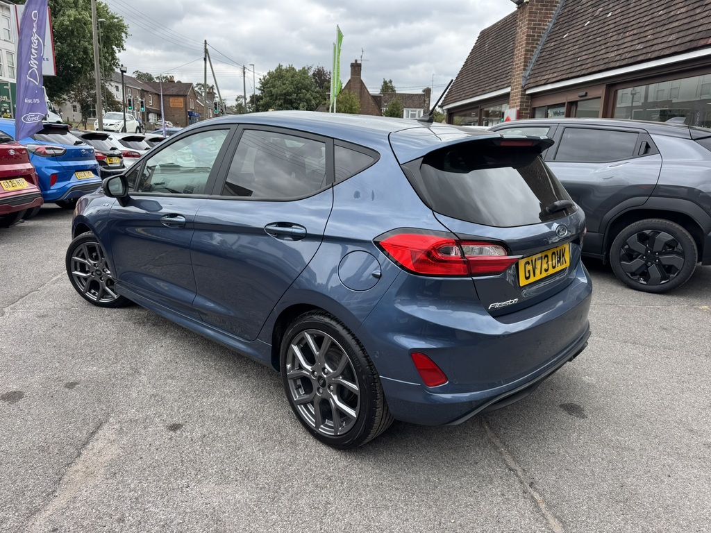 Ford Fiesta 1.0T Ecoboost St-line Hatchback GV73OMK Blue #4