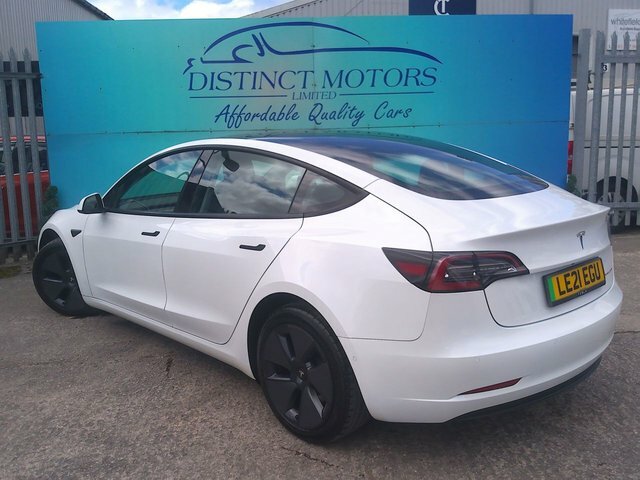 Tesla Model 3 Motor Long Range Saloon LE21EGU White #6