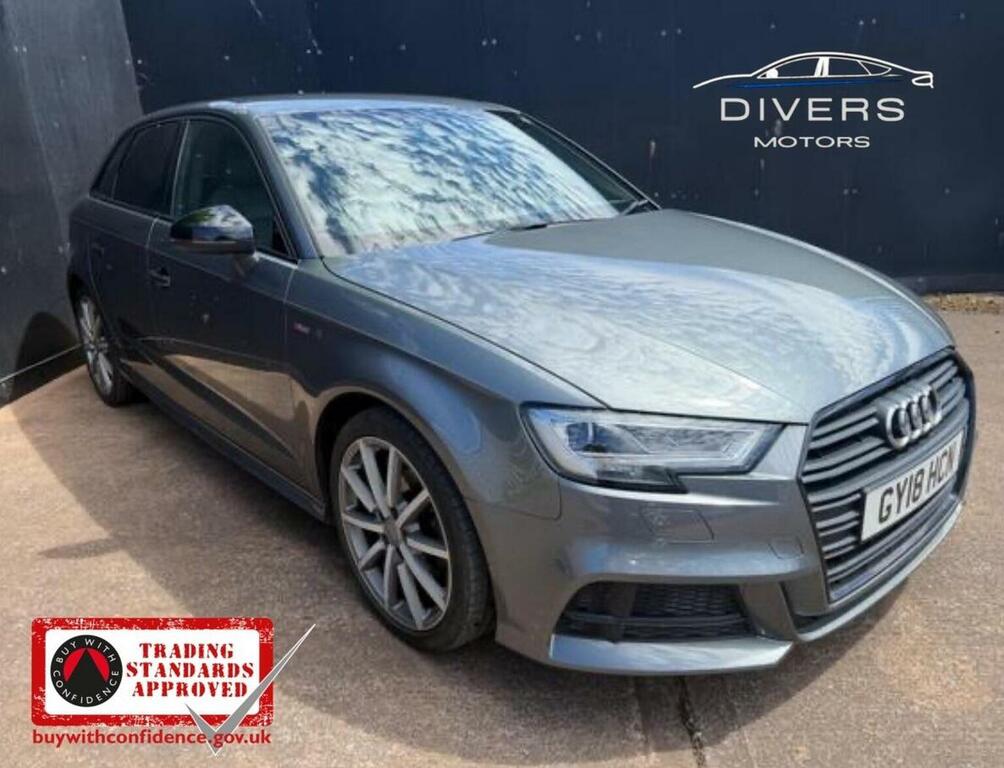 Audi A3 Hatchback 2.0 Tdi Black Edition Sportback Euro 6 GY18HCN Grey