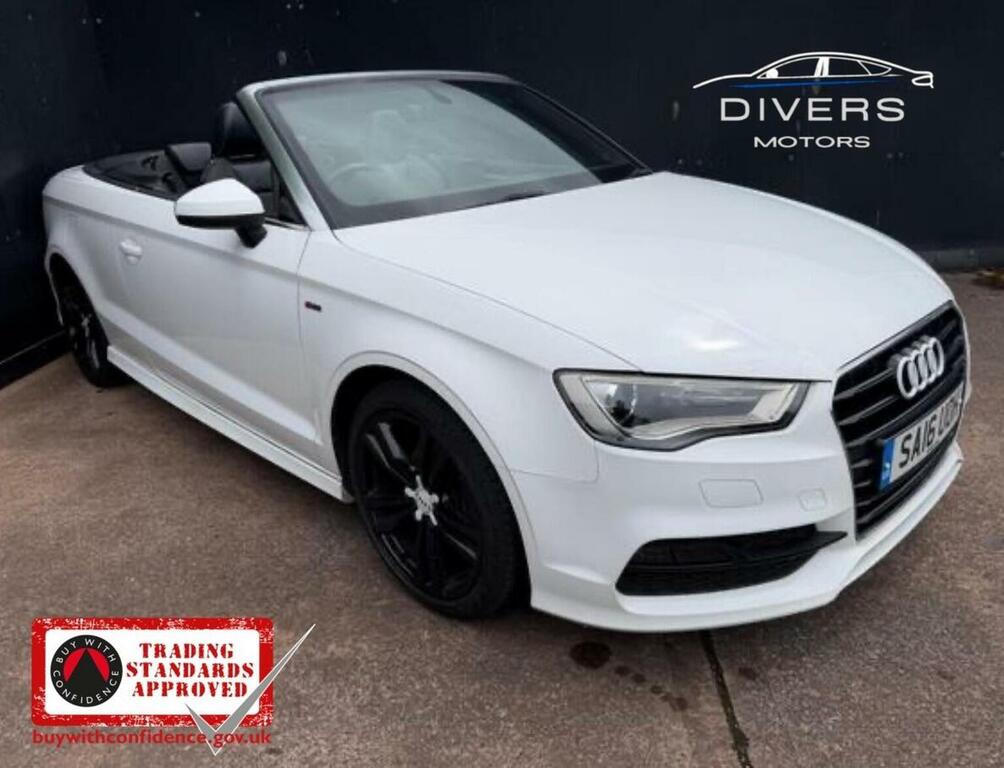 Audi A3 Cabriolet Convertible 2.0 Tdi S Line Euro 6 Ss Nav White