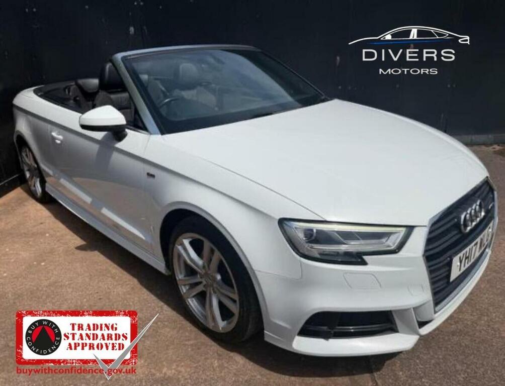 Audi A3 Cabriolet Convertible 2.0 Tdi S Line Euro 6 Ss 2017 White