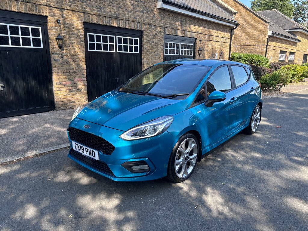 Ford Fiesta 1.0T Ecoboost St-line Hatchback CK18PWO Blue #2