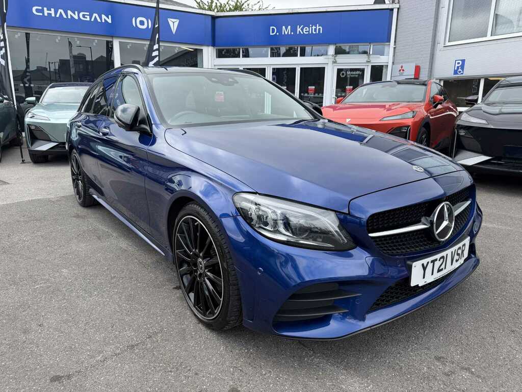 Mercedes-Benz C Class 220 Amg Line Ed Prem Blue