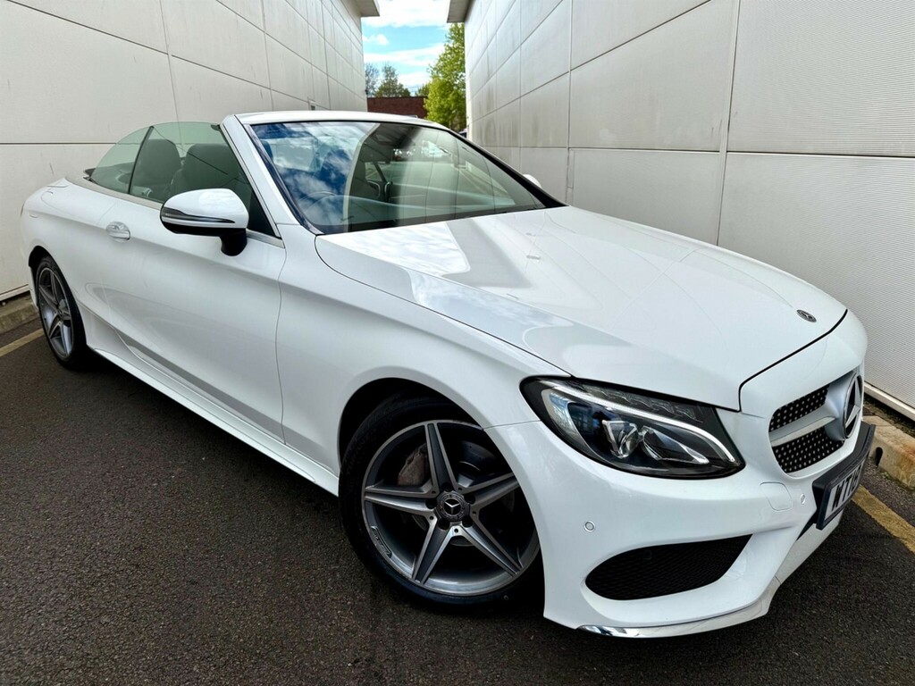 Mercedes-Benz C Class 2.0 Amg Line Cabriolet G-tronic Euro 6 WT18MEV White