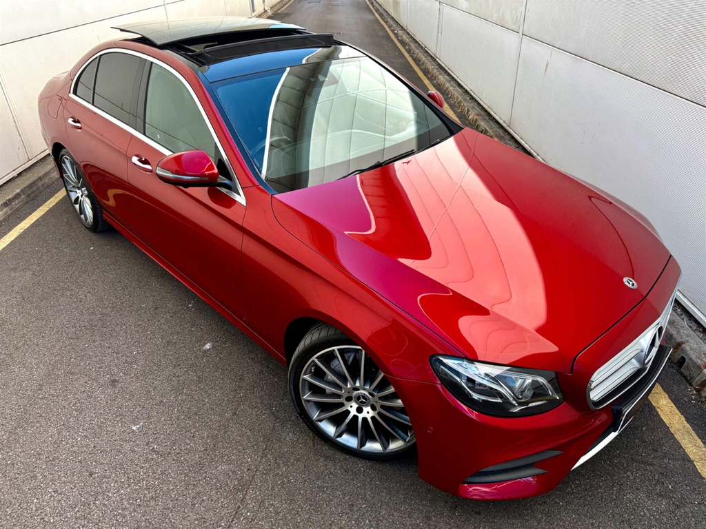 Mercedes-Benz E Class 2.0 E220d Amg Line Premium Plus Saloon Diese Red