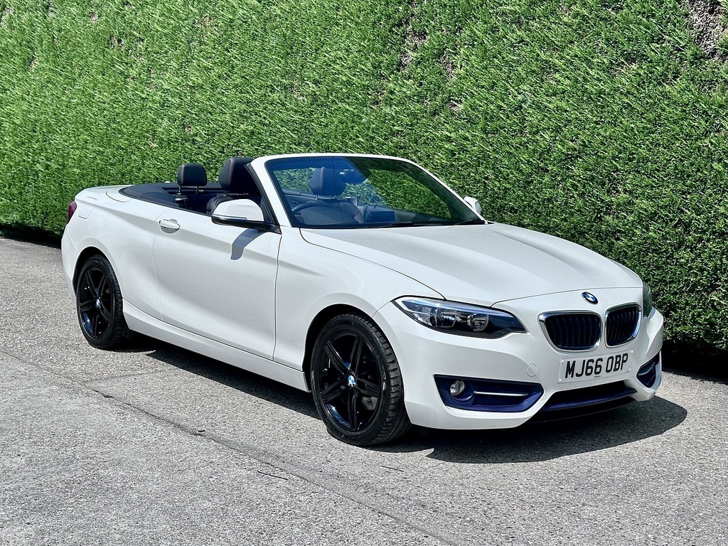 BMW 2 Series 2.0 220I Sport Convertible Euro White #3