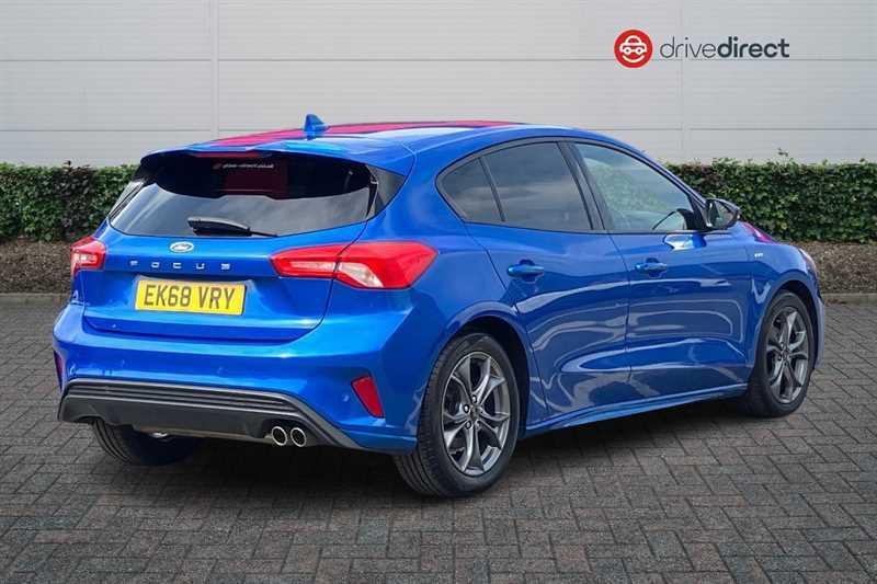 Ford Focus 1.0T Ecoboost St-line Hatchback EK68VRY Blue #3