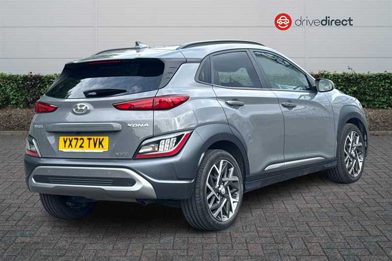 Hyundai Kona 1.6 H-gdi Premium Suv Hybrid Dct Euro 6 YX72TVK Grey #3
