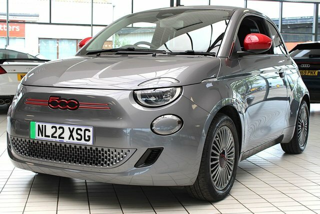 Fiat 500E Red Hatchback Grey