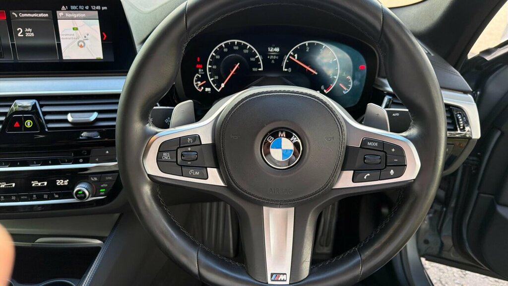 BMW 5 Series 520D Xdrive M Sport Saloon NJ69WWX Blue #5