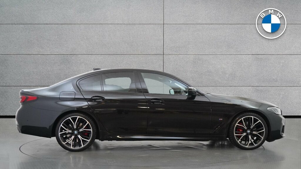 BMW 5 Series 520D M Sport Saloon SL72JSU Black #3
