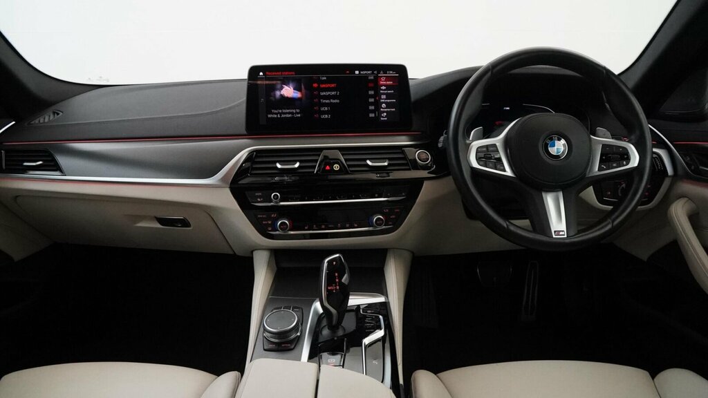 BMW 5 Series 520D M Sport Saloon SL72JSU Black #4